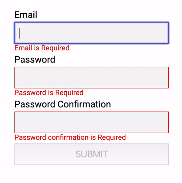 Sample form with basic validation